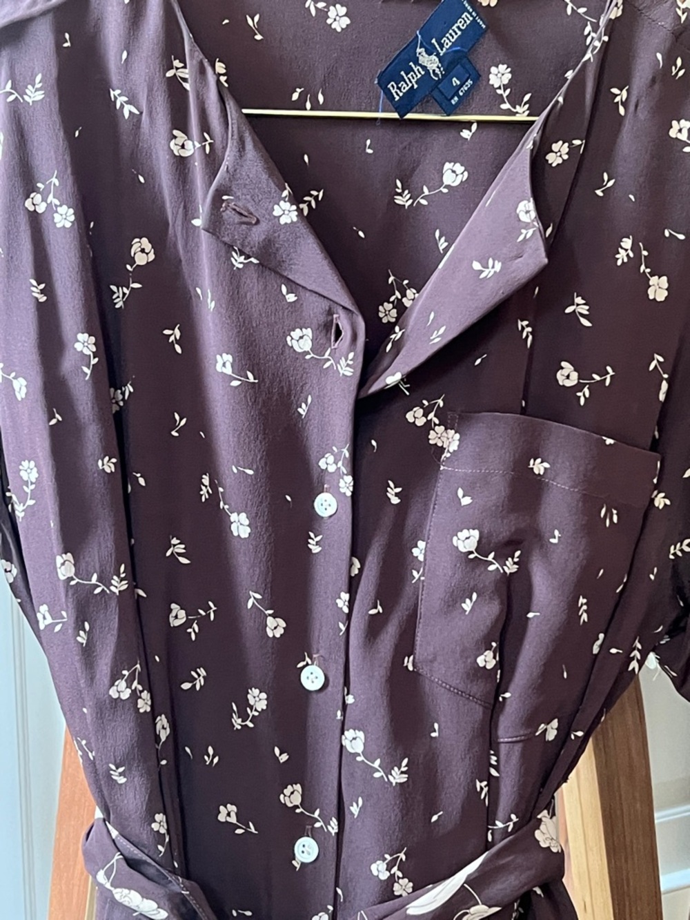 Lauren Ralph Lauren 100% silk floral dress 4 - Picture 2 of 9